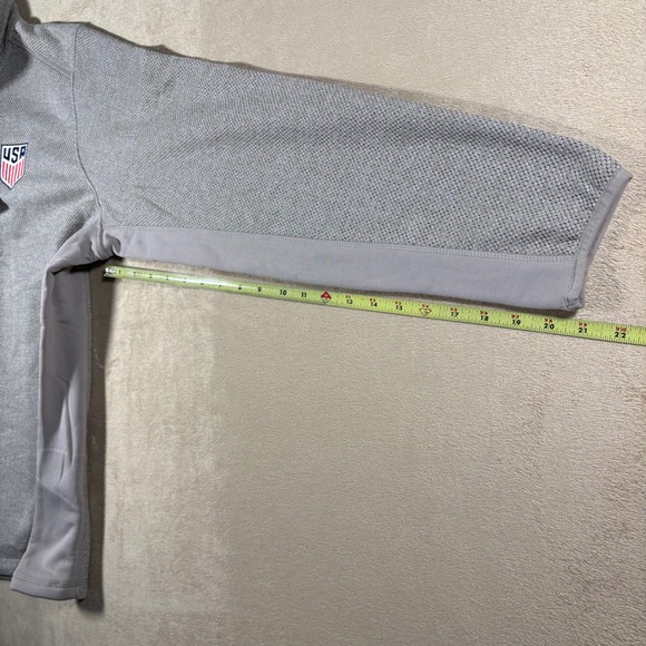 Antigua Oatmeal USMNT Course Quarter-Zip Pullover Top Men's X-Large - Picture 5 of 5